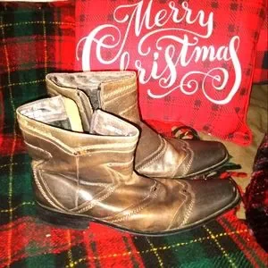 Steve Madden distressed leather ankle boots 7.5 Serpico THE HIP EAGLE BOUTIQUE | STEVE MADDEN ROCKY BOOT X BROWN  main image 3